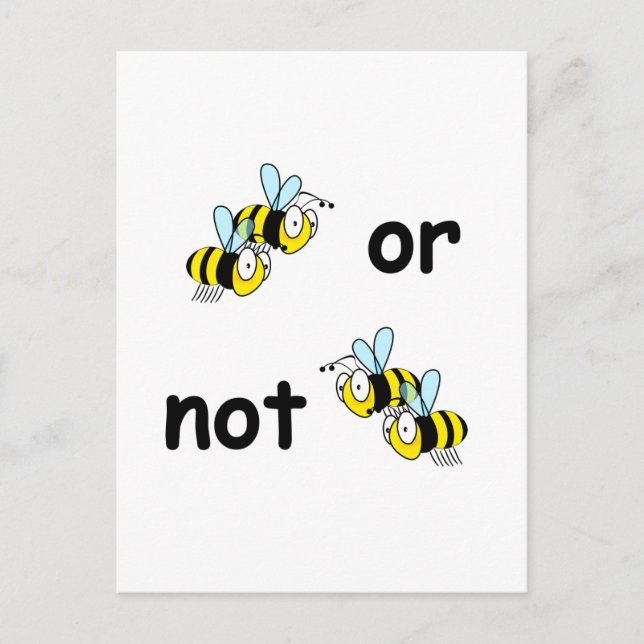 Carte Postale Deux abeilles ou pas deux abeilles (Devant)
