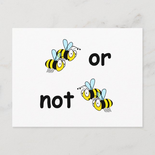 Carte Postale Deux abeilles ou pas deux abeilles (Devant)