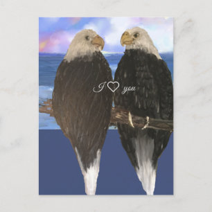 Carte Postale Deux aigles & modèle de texte personnalisé