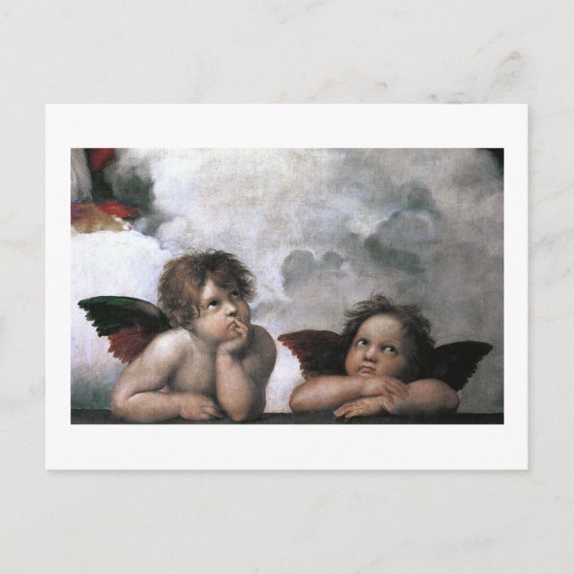 Carte Postale Deux Anges, Raphael Vintage Fine Art (Devant)