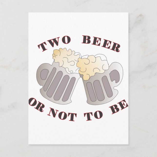 Carte Postale deux bières (Devant)
