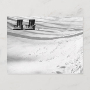 Carte Postale Deux Chaises Ensevelies Dans La Neige