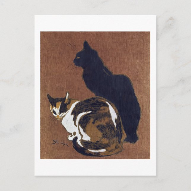 Carte Postale Deux chats, Alexandre Steinlen (Devant)