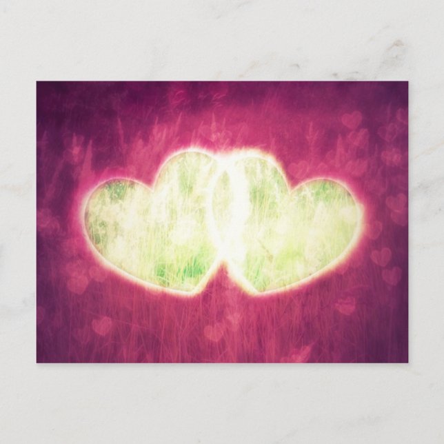 Carte Postale Deux coeurs (Devant)