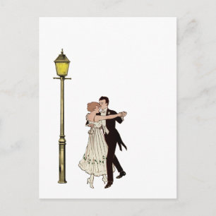 Carte Postale Deux danseurs des années 1920 et Street Light