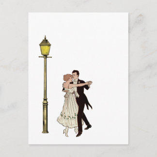 Carte Postale Deux danseurs des années 1920 et Street Light
