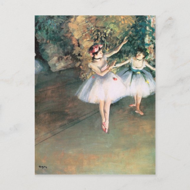 Carte Postale Deux danseurs sur scène 1874 Degas (Devant)