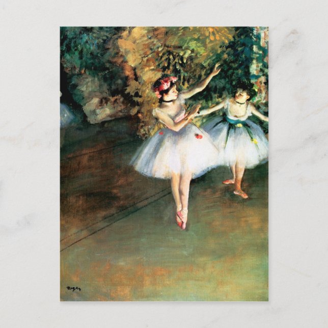 Carte Postale Deux danseurs sur scène par Degas (Devant)