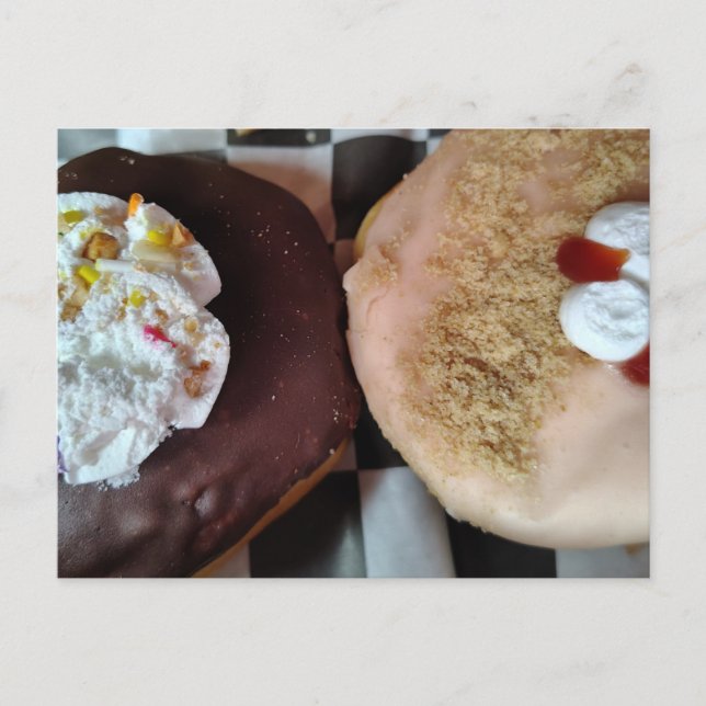 Carte Postale Deux délicieux donuts (Devant)