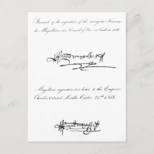 Carte Postale Deux exemples de signature