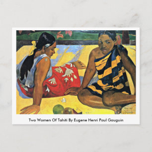 Carte Postale Deux Femmes De Tahiti Par Eugene Henri Paul Gaugui