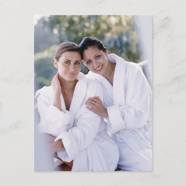 Carte Postale Deux femmes en robes de bain (Devant)