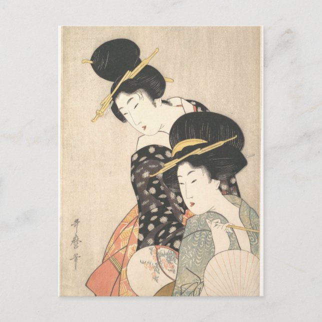Carte Postale Deux femmes (Utamaro) (Devant)
