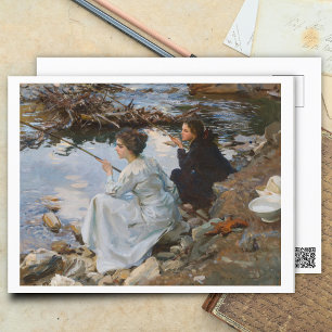 Carte Postale Deux Filles de pêche, Art