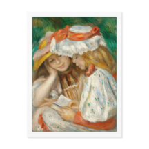 Deux filles Lecture par Renoir