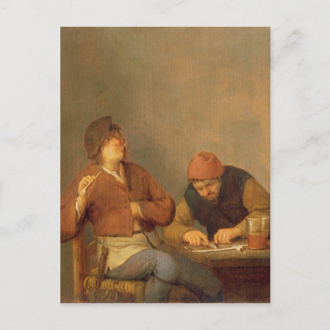 Carte Postale Deux fumeurs dans un intérieur, 1643 (Devant)