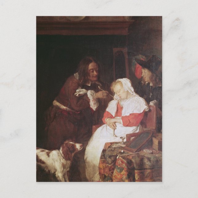 Carte Postale Deux hommes avec une femme qui dort, vers 1655-60 (Devant)