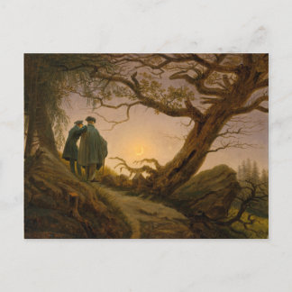 Carte Postale Deux Hommes contemplant la Lune - Friedrich