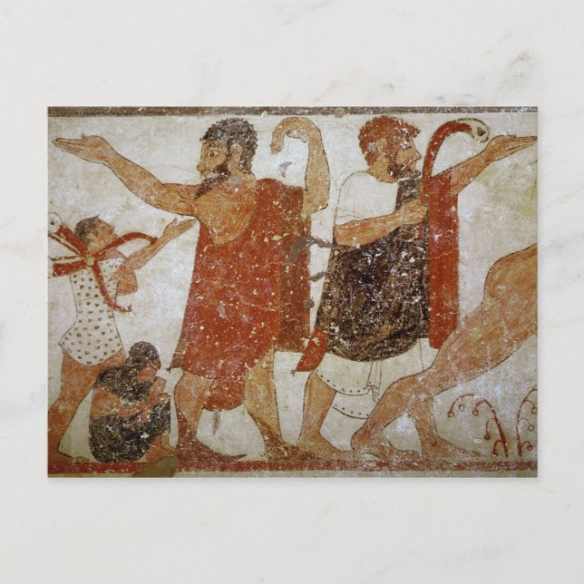 Carte Postale Deux hommes, de la Tombe de l'Augursx (Devant)