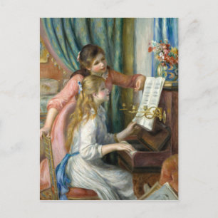 Carte Postale Deux jeunes filles au piano - Pierre-Auguste Reno