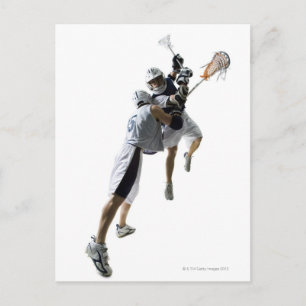 Carte Postale Deux jeunes hommes en lacrosse 2