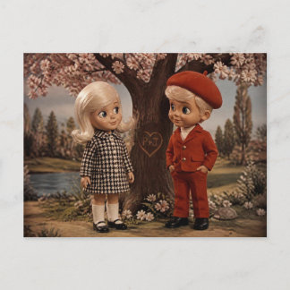 Carte Postale Deux jolies poupées rétro