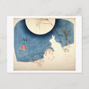 Carte Postale Deux lapins dans l'herbe de la Pampas