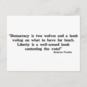 Carte Postale Deux loups et un agneau