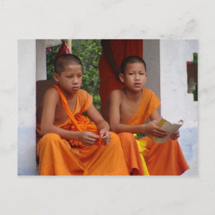 Carte Postale Deux Moines Novices Étudiant
