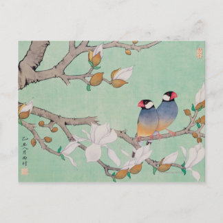 Carte Postale Deux oiseaux dans les Branches