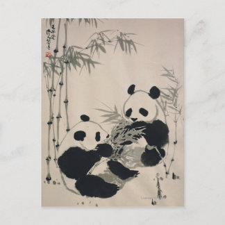 Carte Postale Deux Pandas