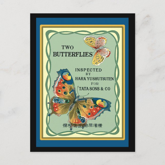 Carte Postale Deux papillons (Devant)