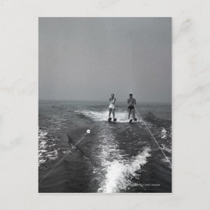 Carte Postale Deux personnes ski nautique