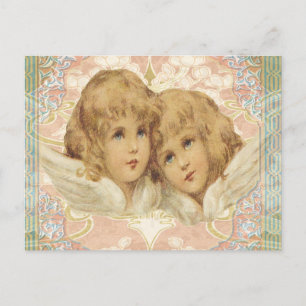 Carte Postale Deux petits anges Vintages