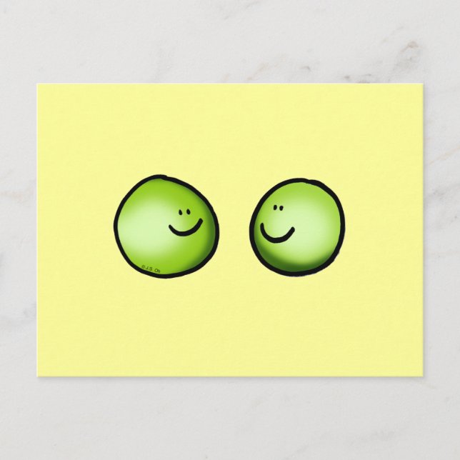 Carte Postale Deux petits pois (Devant)