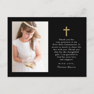 Carte Postale Deux photos croisées pour la première communion, r