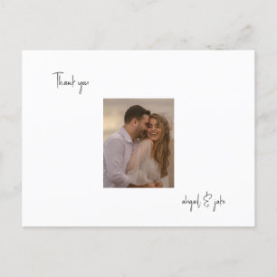 Carte Postale Deux photos Mariage Merci de message