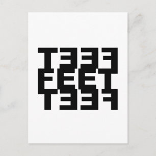 Carte Postale Deux pieds à gauche