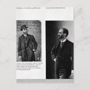 Carte Postale Deux portraits de George Eastman 1884 et 1890