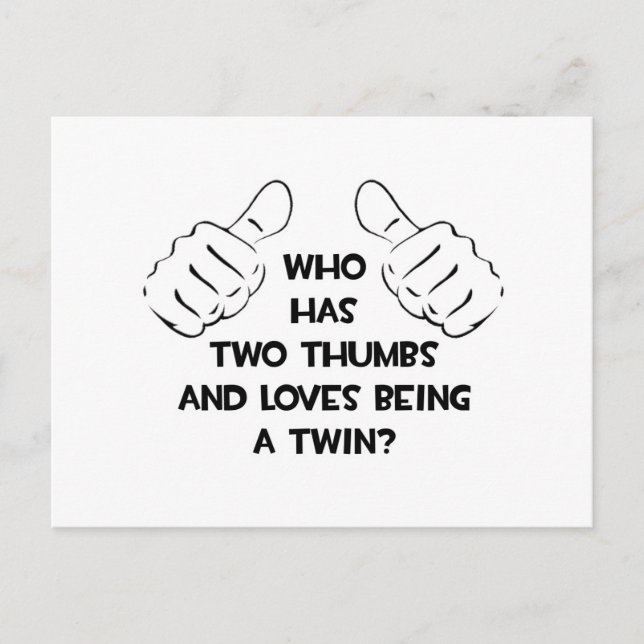 Carte Postale Deux pouces .. Twin (Devant)
