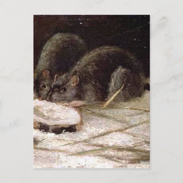 Carte Postale Deux rats par Vincent van Gogh (Devant)