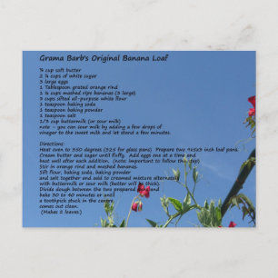 Carte Postale Deux recettes de dessert