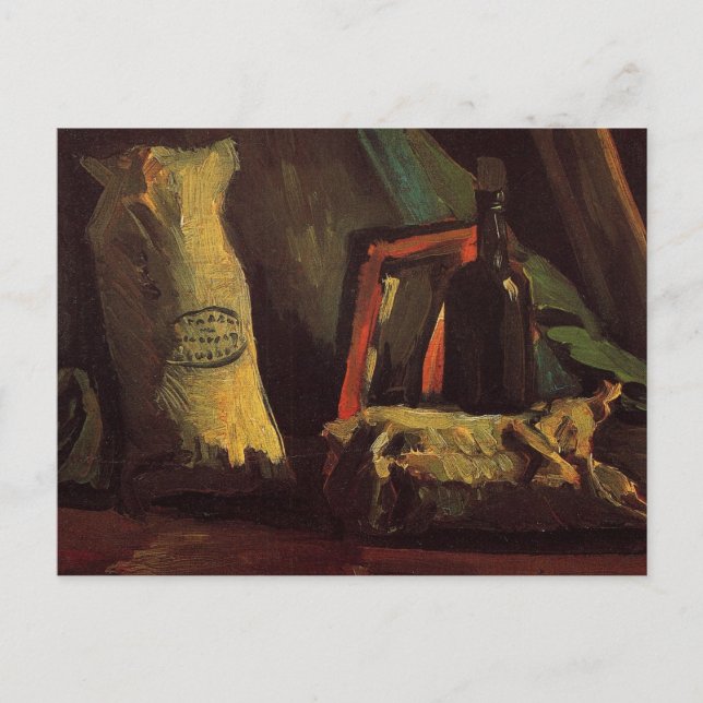 Carte Postale Deux sacs et une bouteille par Vincent van Gogh (Devant)