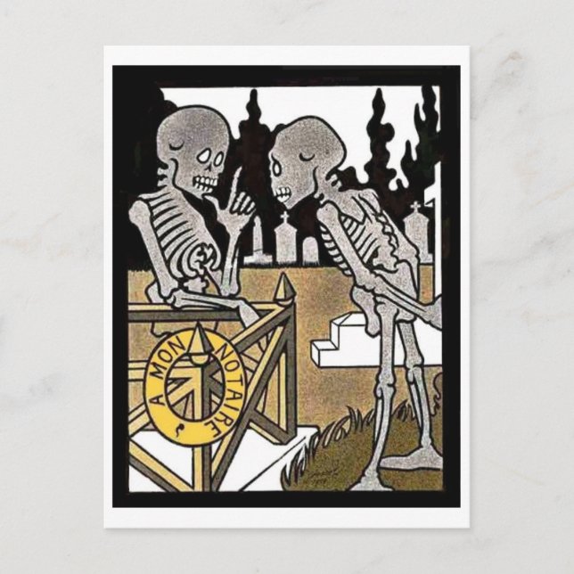 Carte postale Deux Skeletons (Devant)