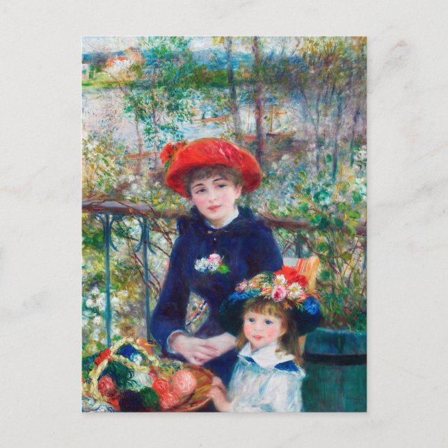 Carte Postale Deux Soeurs (En Terrasse) Pierre Auguste Renoir (Devant)