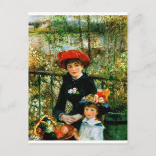 Carte Postale Deux Sœurs sur la terrasse par Renoir