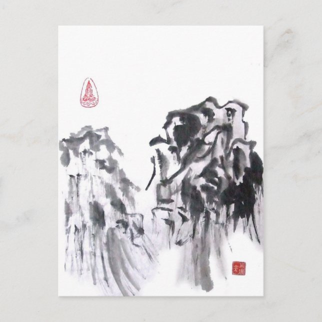 Carte Postale Deux sommets rocheux (Devant)