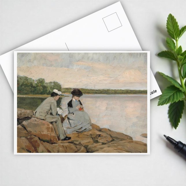 Carte Postale Deux sur la plage, Arvid Liljelund (Créateur téléchargé)