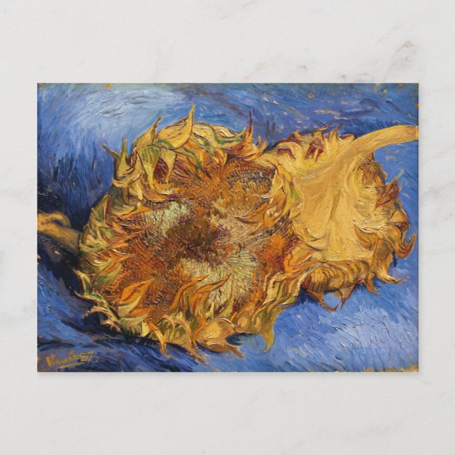 Carte Postale Deux Tournesols Coupés, Vincent Van Gogh (Devant)