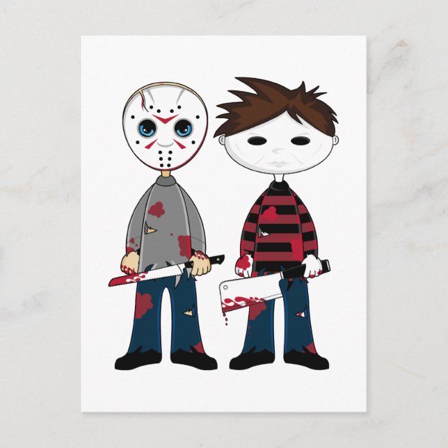Carte postale Deux tueurs en série (Devant)